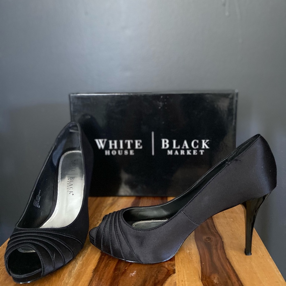 White House Black Market- gently used black formal heels